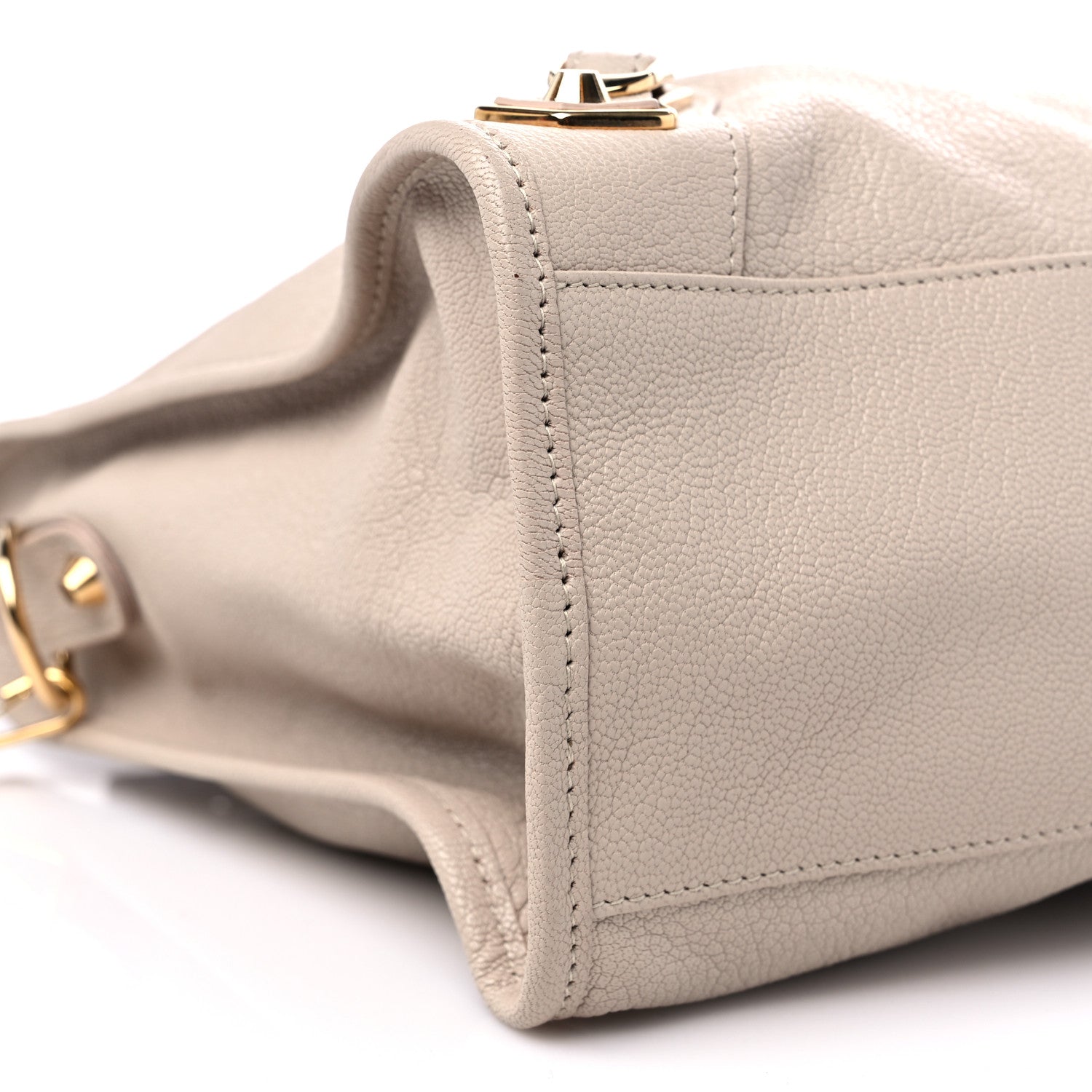 Balenciaga Chevre Gold Hardware Metallic Edge City Beige Tapioca 8 of 9