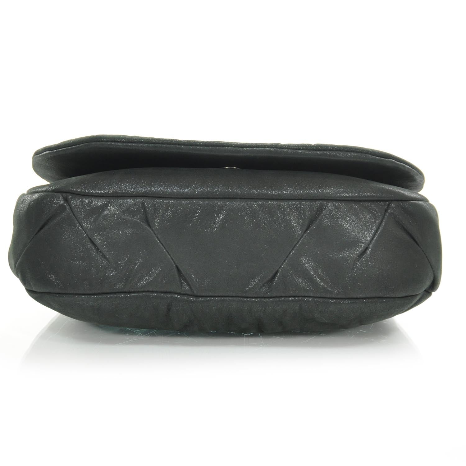 Chanel Iridescent Calfskin Glint Messenger Flap Black 4 of 9