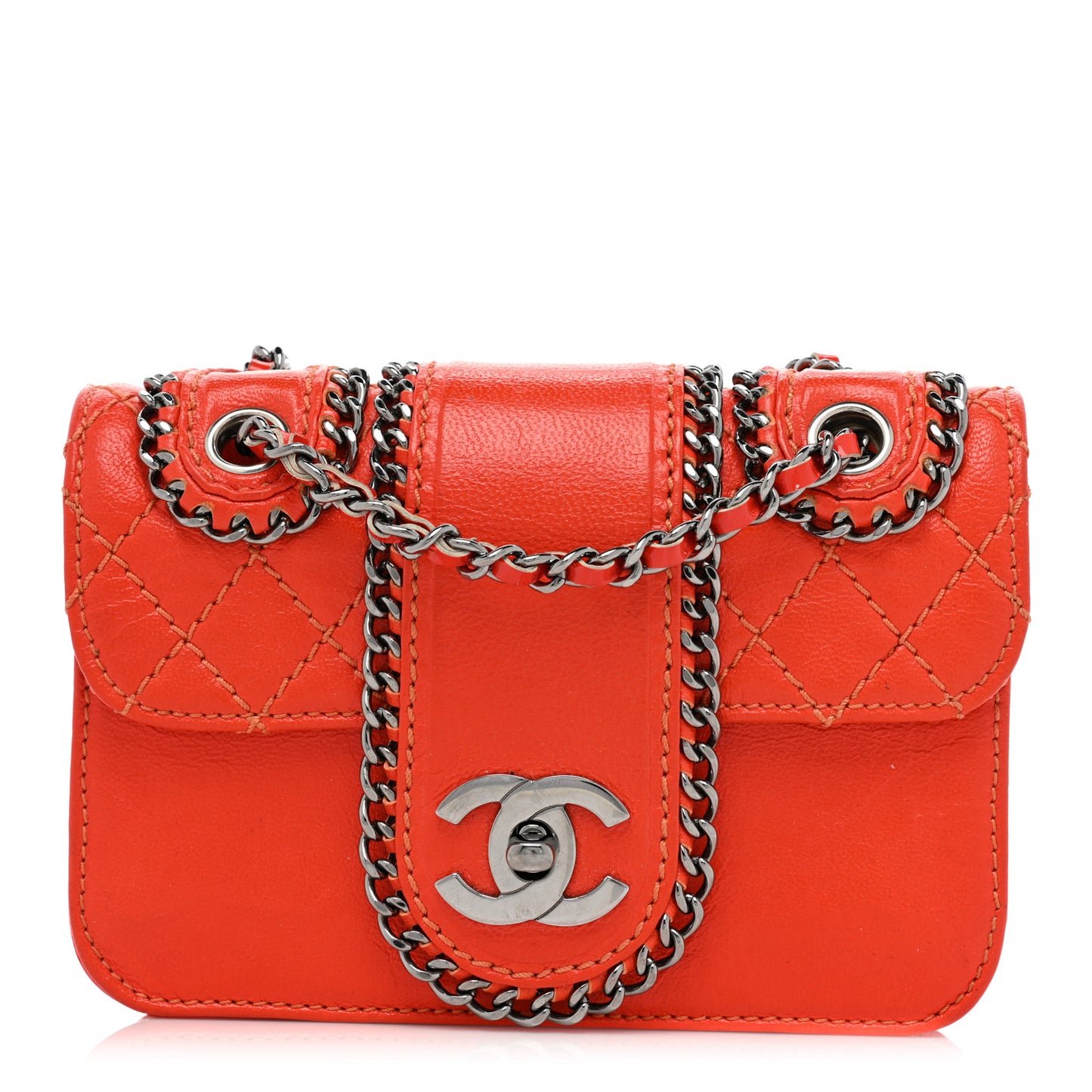 Glazed Calfskin Mini Madison Flap