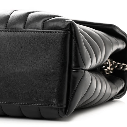 Saint Laurent Calfskin Y Quilted Monogram Medium Loulou Chain Satchel Black 11 of 17