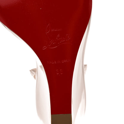 Christian Louboutin Calfskin So Me Spike 85 Wedge Sandals 38 Leche 7 of 9