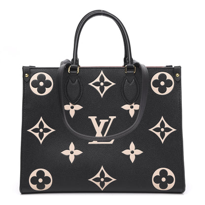 Louis Vuitton Empreinte Monogram Giant Onthego MM Black Beige 1 of 10