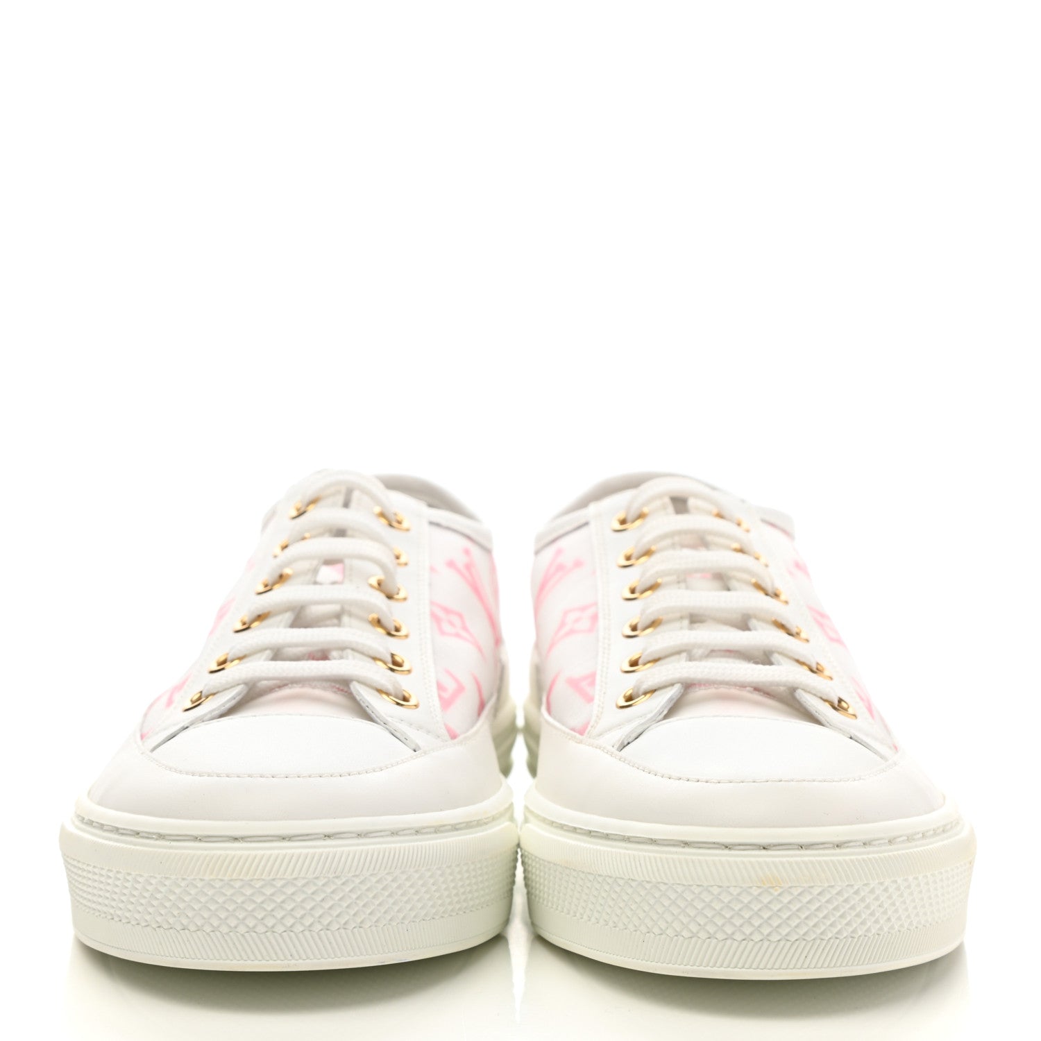 Louis Vuitton Technical Fabric Calfskin Monogram Stellar Sneakers 37 Pink 2 of 9