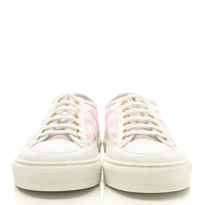 Louis Vuitton Technical Fabric Calfskin Monogram Stellar Sneakers 37 Pink 2 of 9