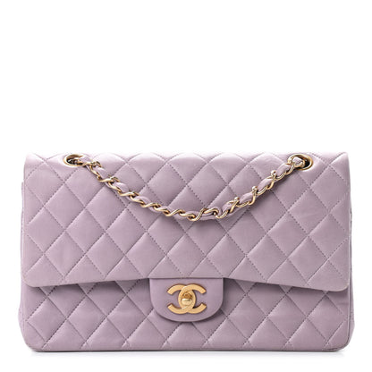 Chanel Lambskin Quilted Medium Double Flap Light Purple 1 of 9