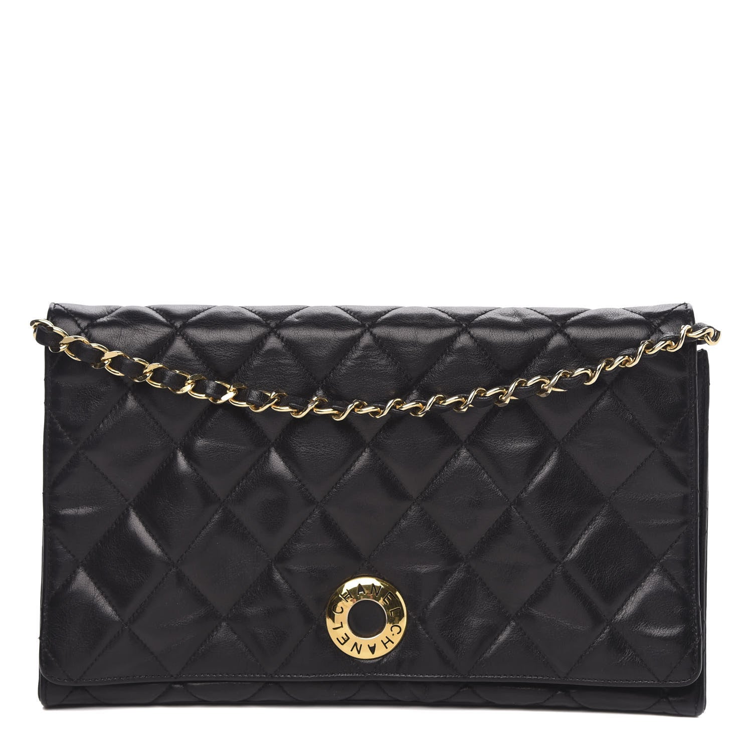 Chanel Lambskin Quilted Small Single Flap Black 1 of 13