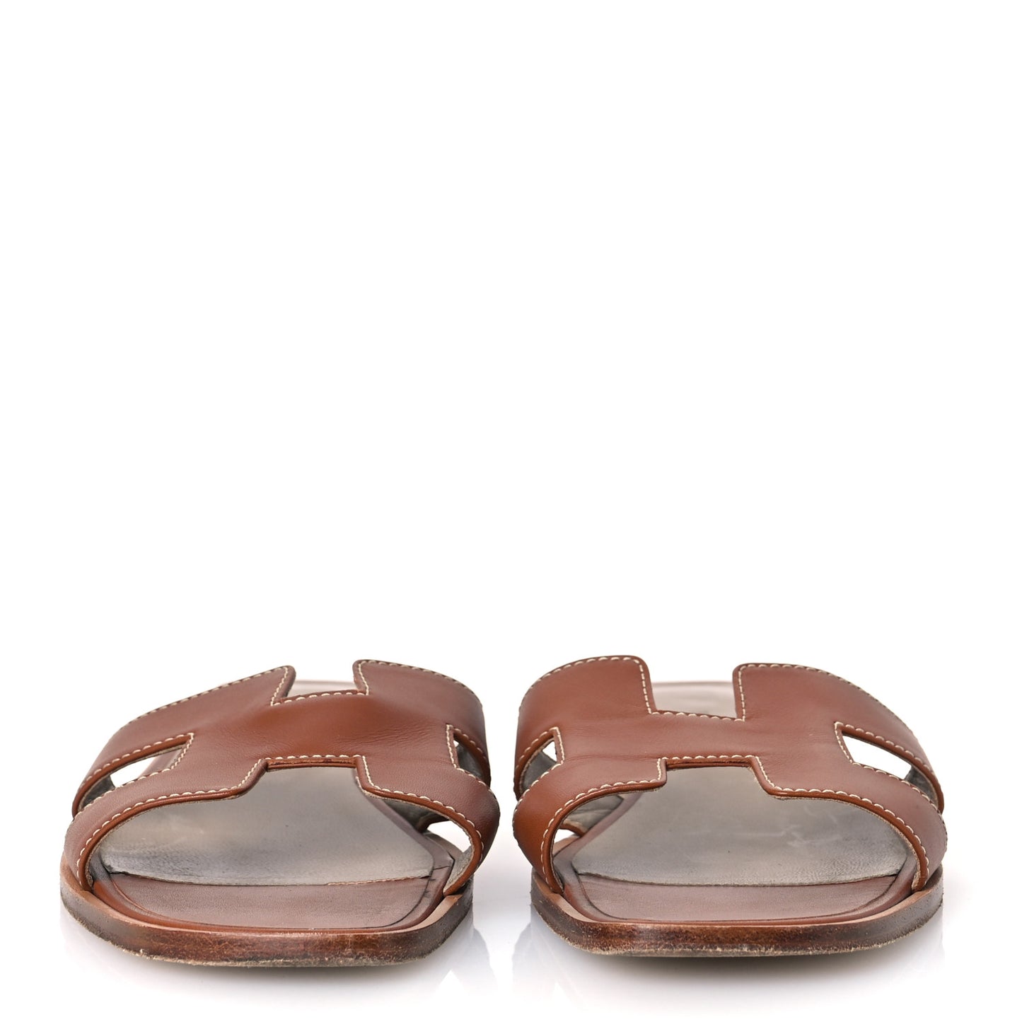 Box Calfskin Oran Sandals 37 Gold