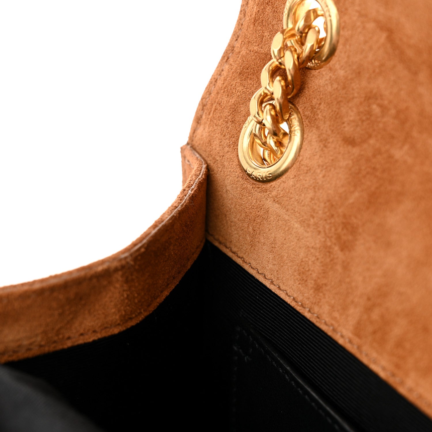 Saint Laurent Suede Mixed Matelasse Triquilt Medium Monogram Envelope Satchel Tan 11 of 12