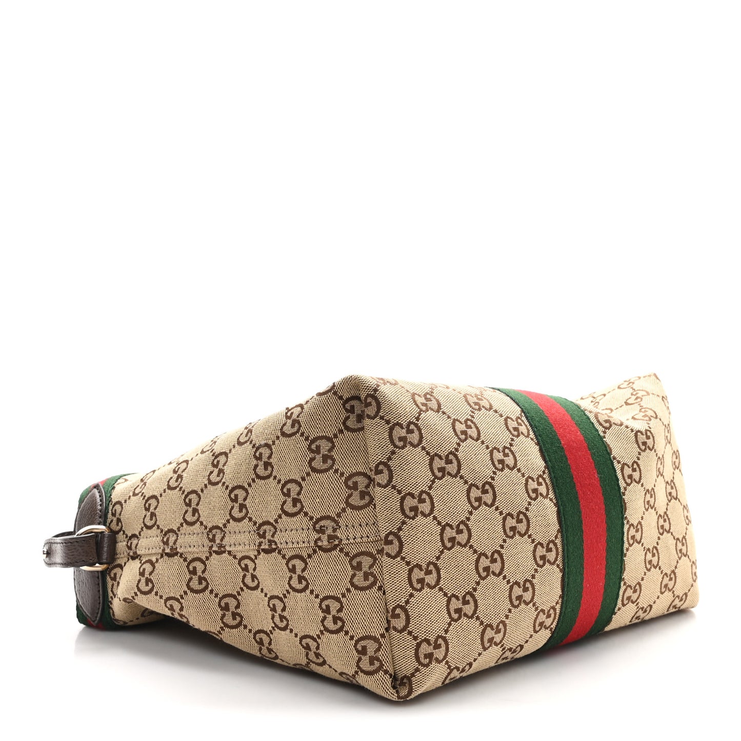 Monogram Web Small Giglio Tote Beige Dark Brown