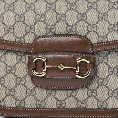 Gucci GG Supreme Monogram Horsebit 1955 Shoulder Bag Beige Brown Sugar 10 of 10