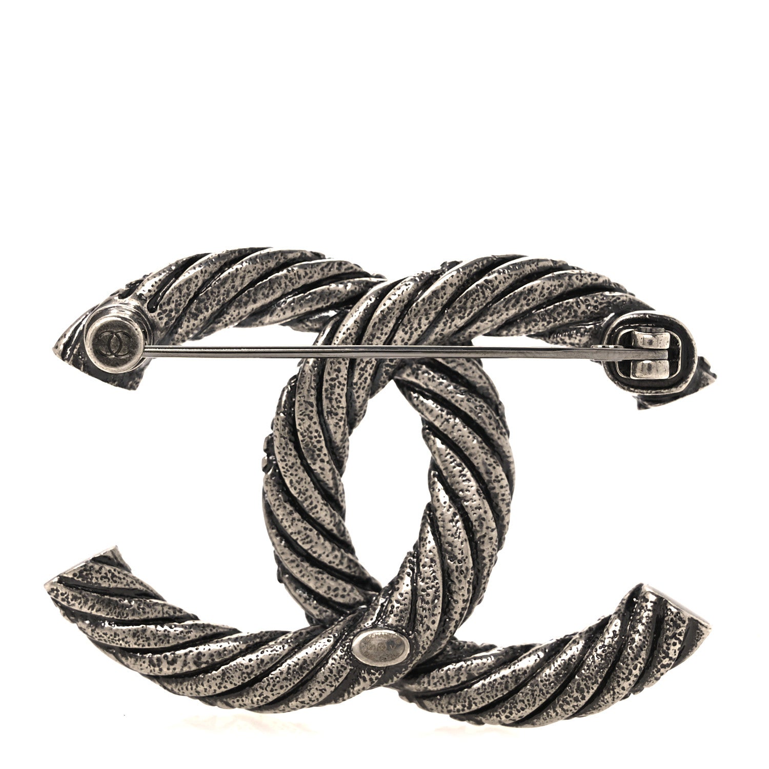 Chanel Ruthenium Twisted CC Brooch 3 of 4