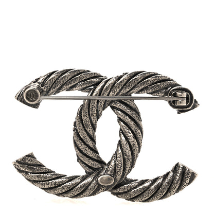 Chanel Ruthenium Twisted CC Brooch 3 of 4