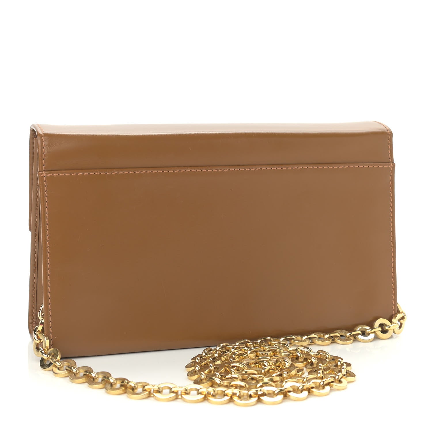 Salvatore Ferragamo Calfskin Gancini Chain Crossbody Brown 3 of 9