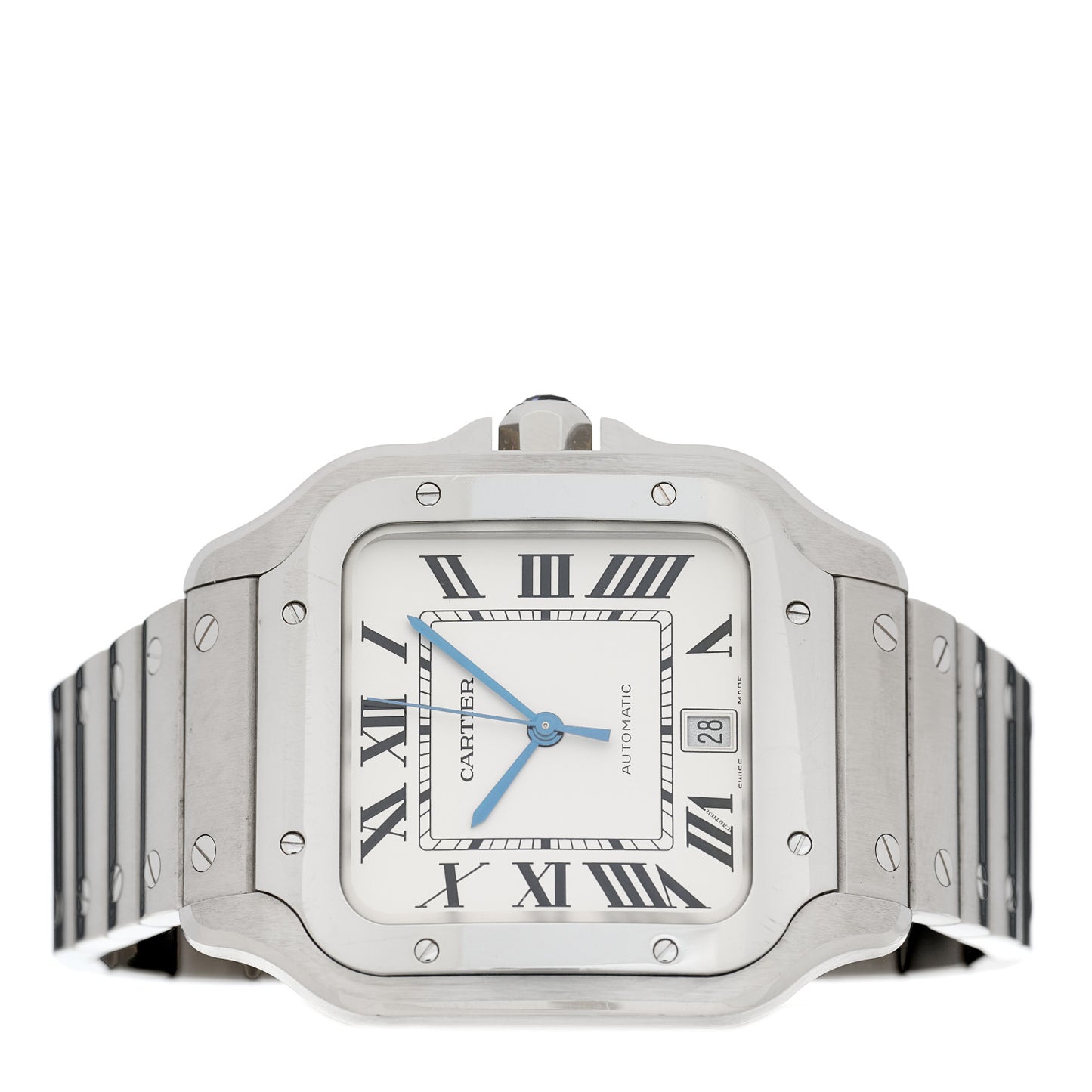 Stainless Steel 39.8mm Santos De Cartier Automatic Watch