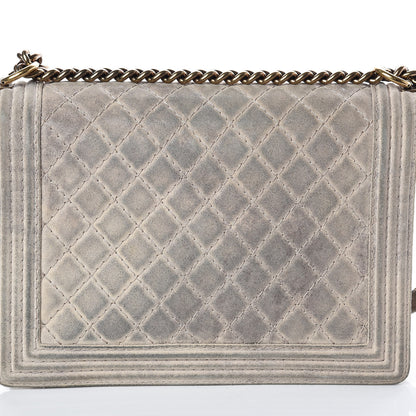 Chanel Iridescent Calfskin Quilted Large Boy Flap Beige 12 of 13