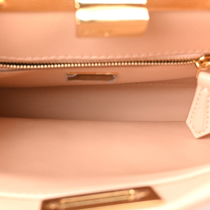 Fendi Vitello Grace Intreccio Mini Peekaboo Iconic Satchel Light Rose 5 of 9