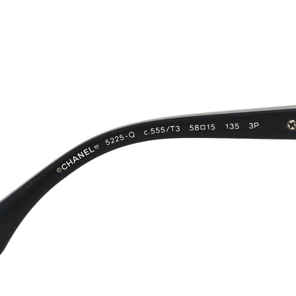 Chanel Lambskin Quilted Acetate CC Sunglasses 5225-Q Black 5 of 7