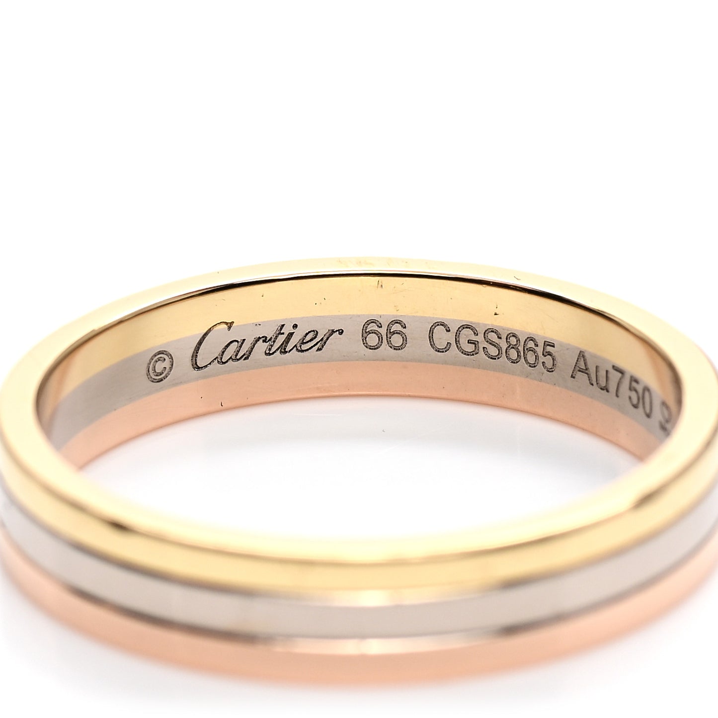 18K Pink White Yellow Gold 4.8mm Vendome Louis Cartier Wedding Band Ring 66 11.5