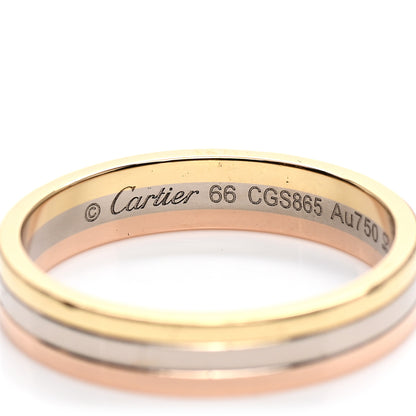 Cartier 18K Pink White Yellow Gold 4.8mm Vendome Louis Cartier Wedding Band Ring 66 11.5 4 of 5