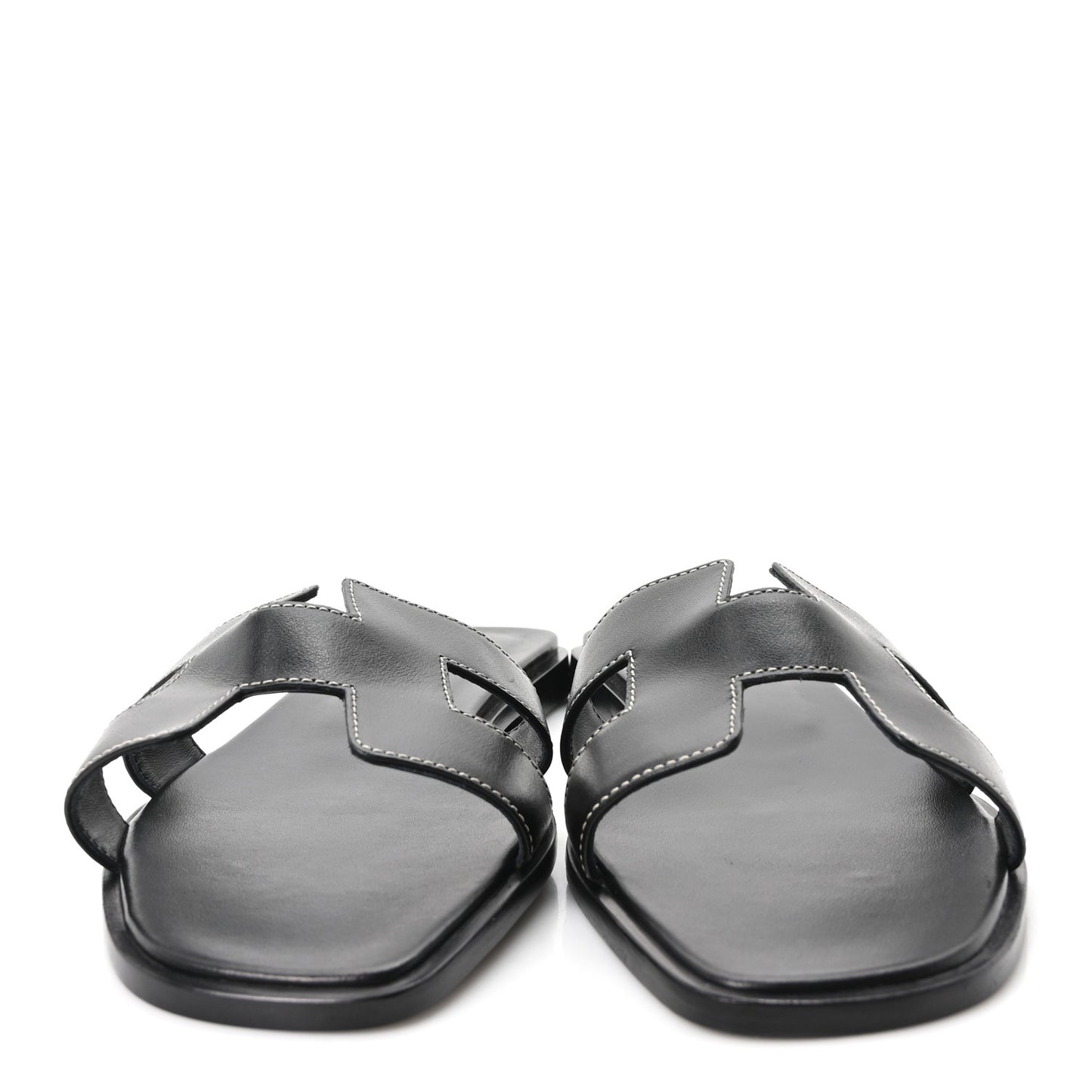 Box Calfskin Oran Sandals 39.5 Black