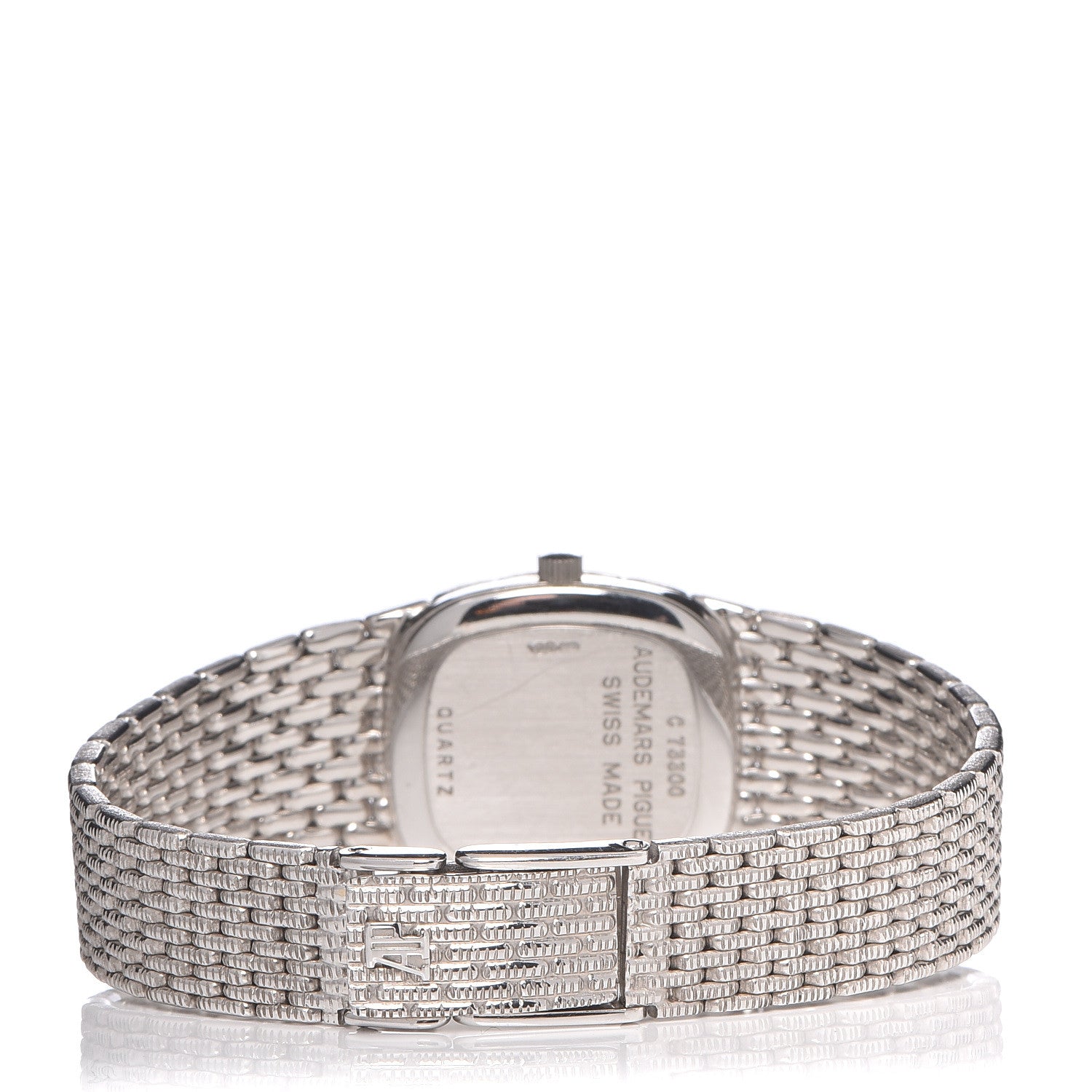 Audemars Piguet 18K White Gold Diamond 22mm Cobra Quartz Watch Black 4 of 8