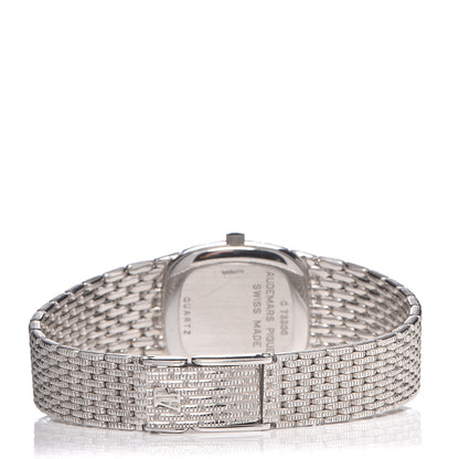 Audemars Piguet 18K White Gold Diamond 22mm Cobra Quartz Watch Black 4 of 8