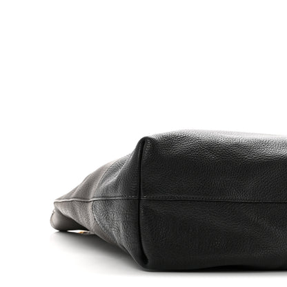 Prada Vitello Daino Bi-Color Shopping Tote Marmo Black 8 of 9