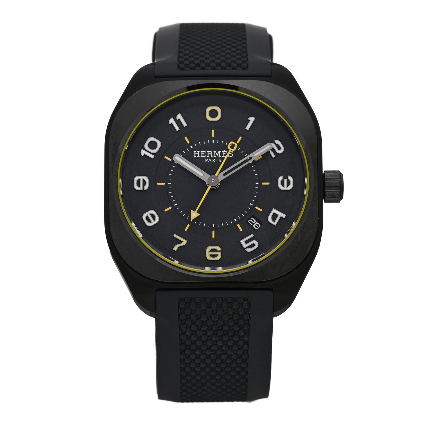 Graphene Nickel Rubber 39mm H08 Automatic Watch Noir