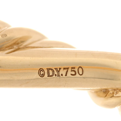 David Yurman 18K Yellow Gold Diamond Petite Infinity Twisted Ring 61 9.5 5 of 5