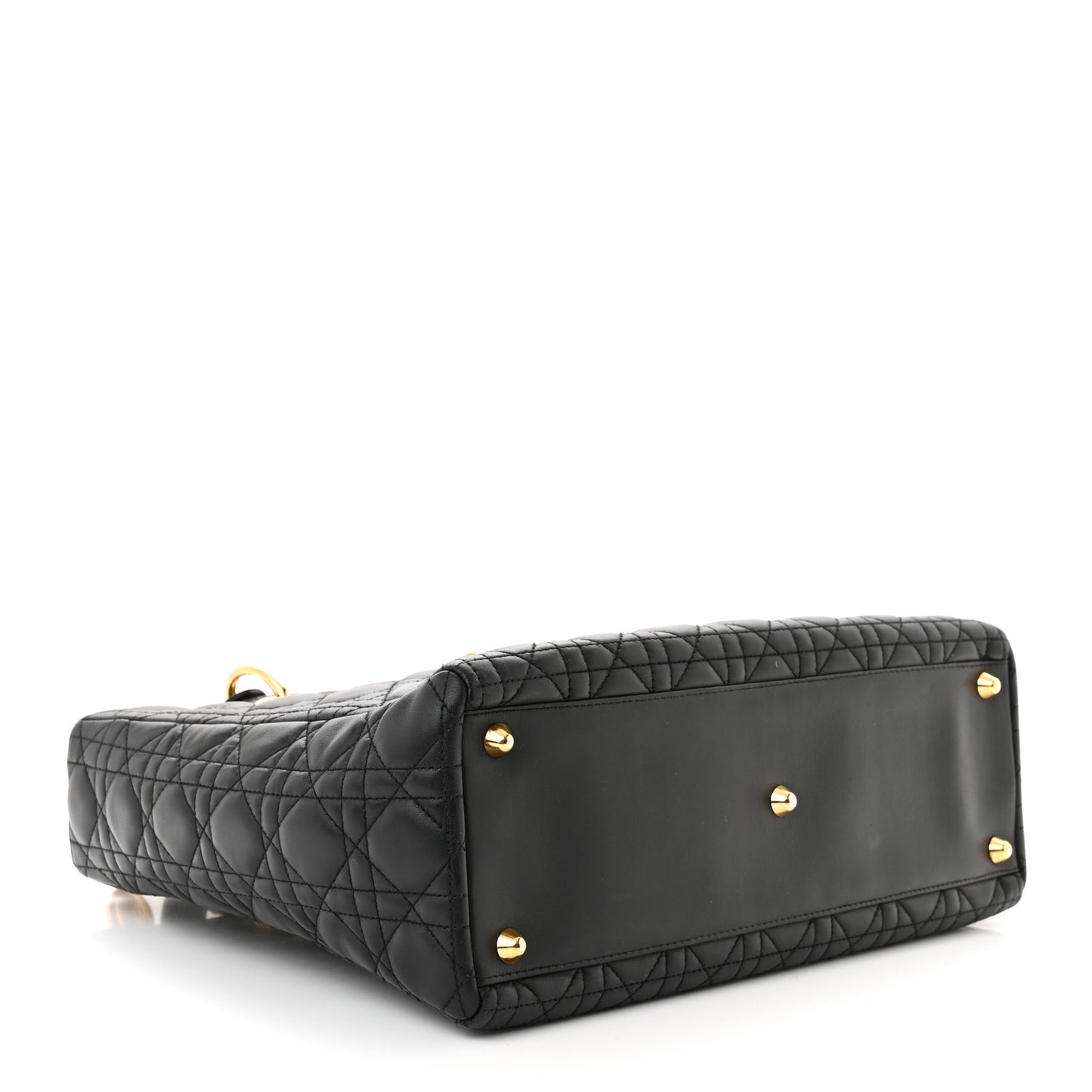 Lambskin Cannage Large Lady Dior Black