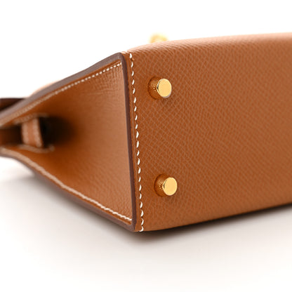 Hermes Epsom Mini Kelly Sellier 20 Gold 9 of 12