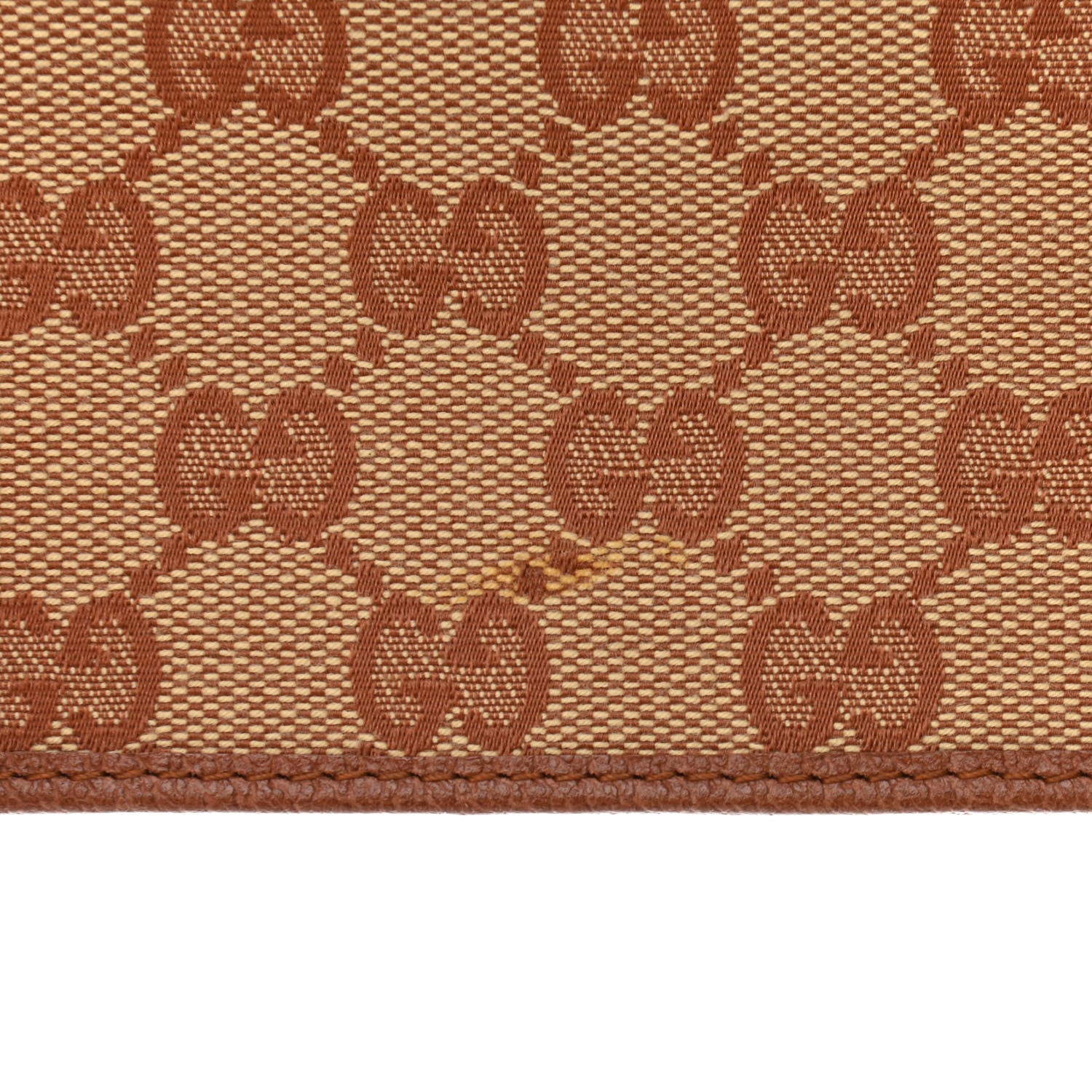 Gucci X MLB GG Monogram NY Yankees Zip Wristlet Pouch Beige Ruggine Ivory 10 of 11