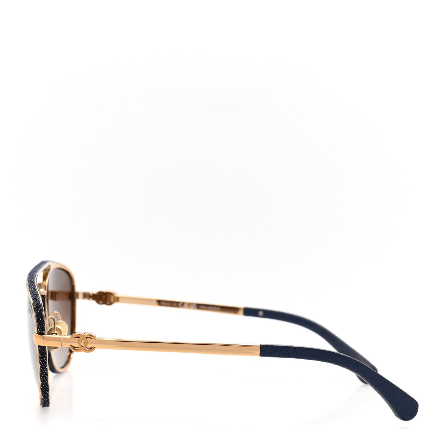 Chanel Metal Denim Pilot Sunglasses 4290-Q Brown 3 of 9