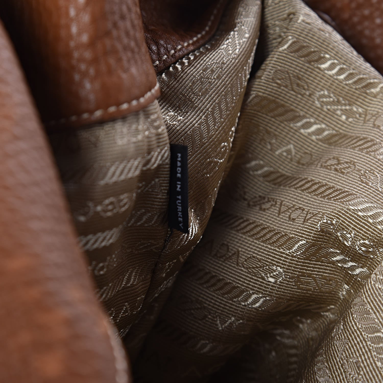 Prada Jacquard Logo Hobo Corda Cuoio 9 of 17