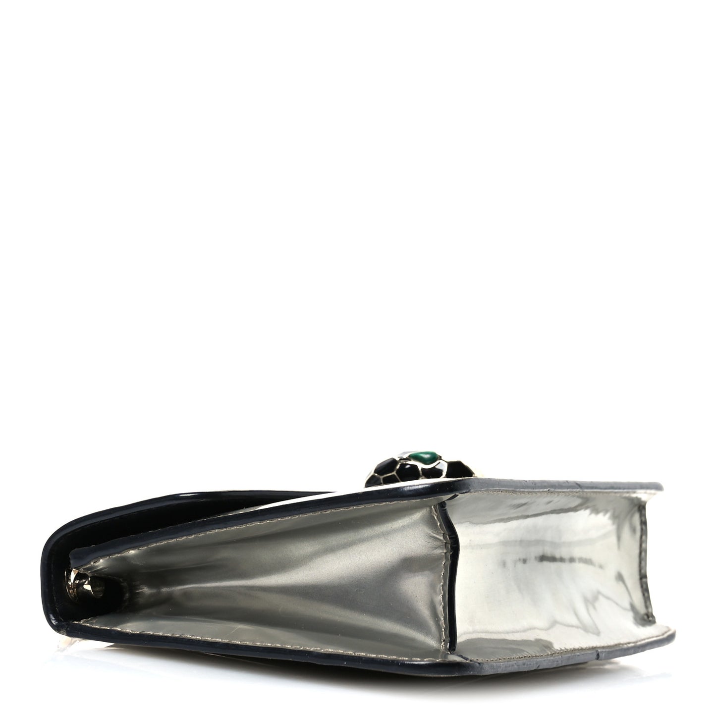 Metallic Serpenti Forever Small Shoulder Bag Silver