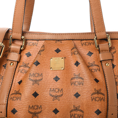 MCM Visetos Medium Essentials Shopper Tote Cognac 9 of 13
