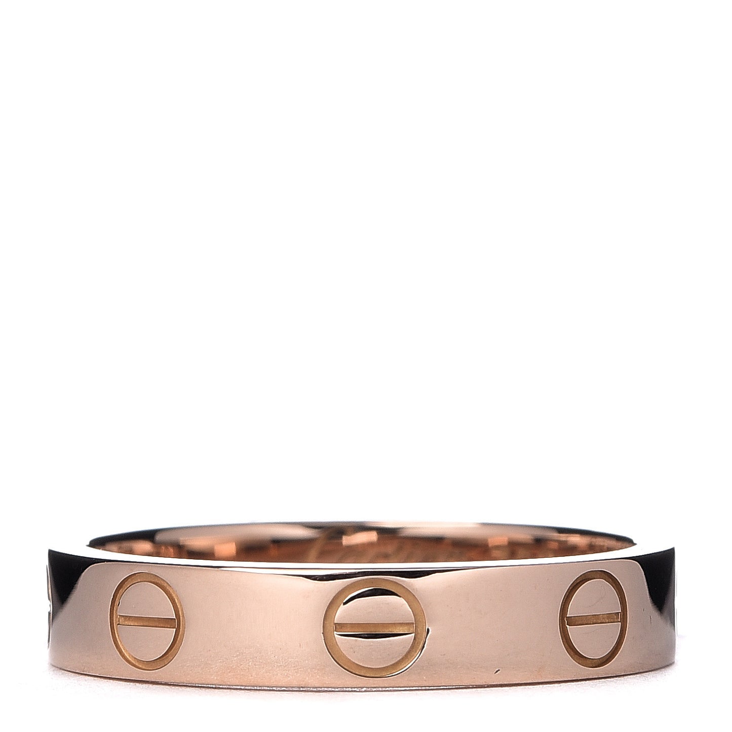 18K Pink Gold 3.5mm LOVE Wedding Band Ring 50 5.25