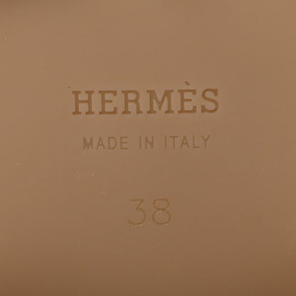 Hermes Suede Goatskin Womens Faubourg Loafers 38 Beige Argile 7 of 10