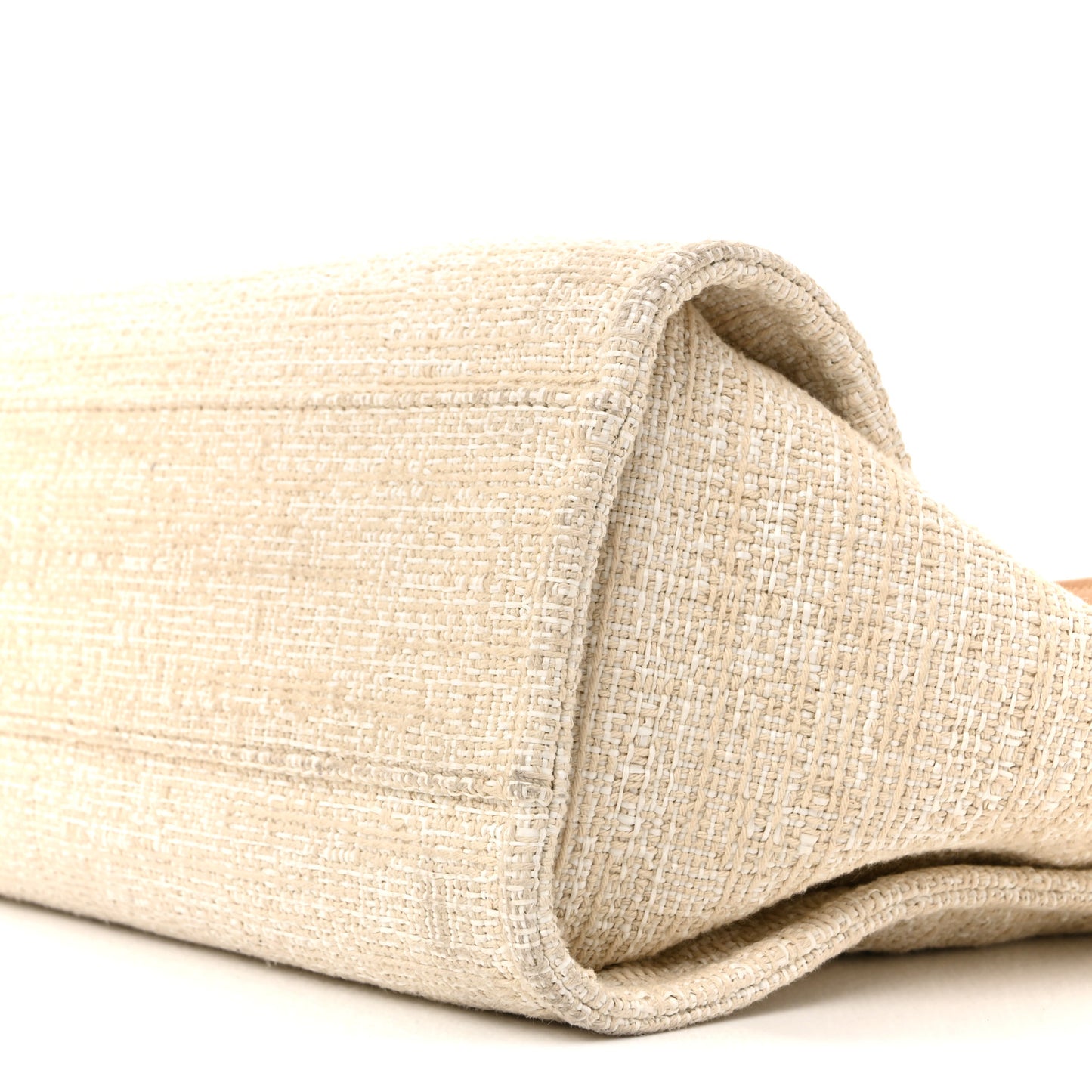 Lurex Boucle Small Deauville Tote Ivory