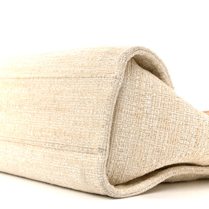Chanel Lurex Boucle Small Deauville Tote Ivory 10 of 15