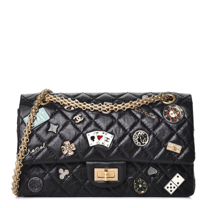 Chanel Aged Calfskin Casino 2.55 Reissue 224 Flap Black 1 of 8