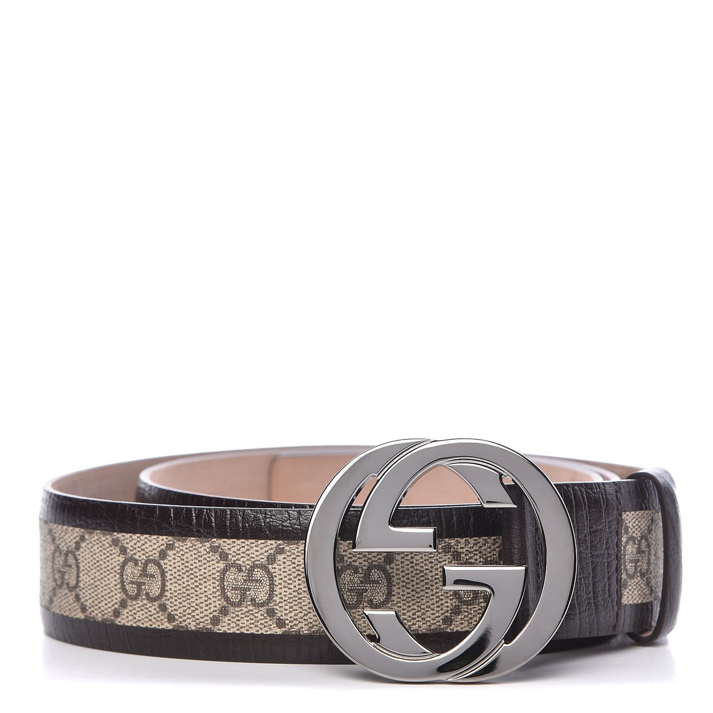 GG Supreme Monogram Niagara Lux Calfskin Interlocking G 40mm Belt 105 42 Beige Ebony Cocoa