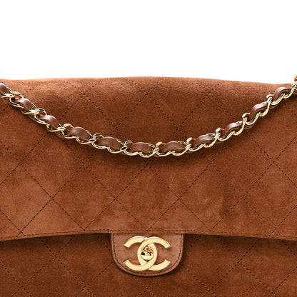 Chanel Suede Calfskin Small Souplissimo Maxi Flap Camel 8 of 11