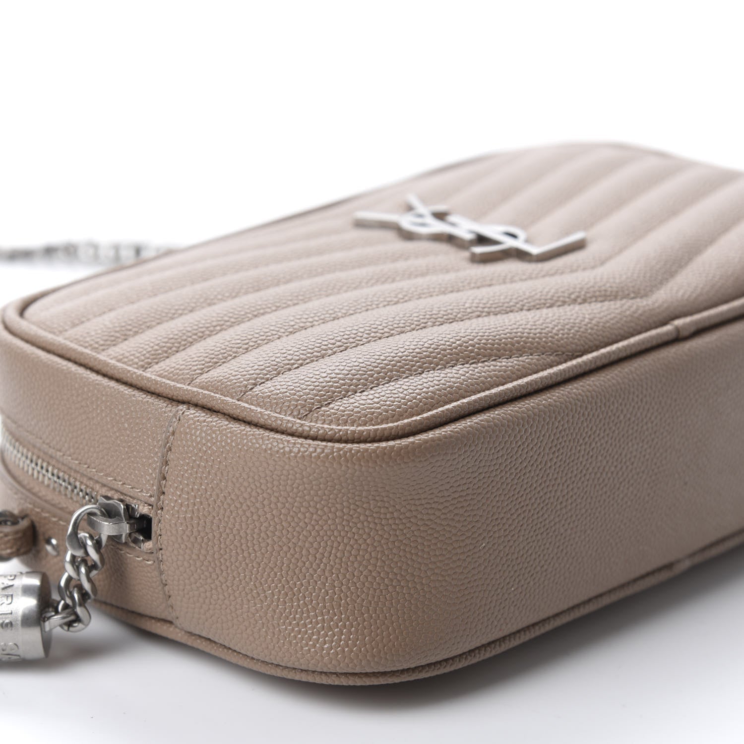 Saint Laurent Grain De Poudre Matelasse Monogram Mini Lou Camera Bag Gold Sand 6 of 10