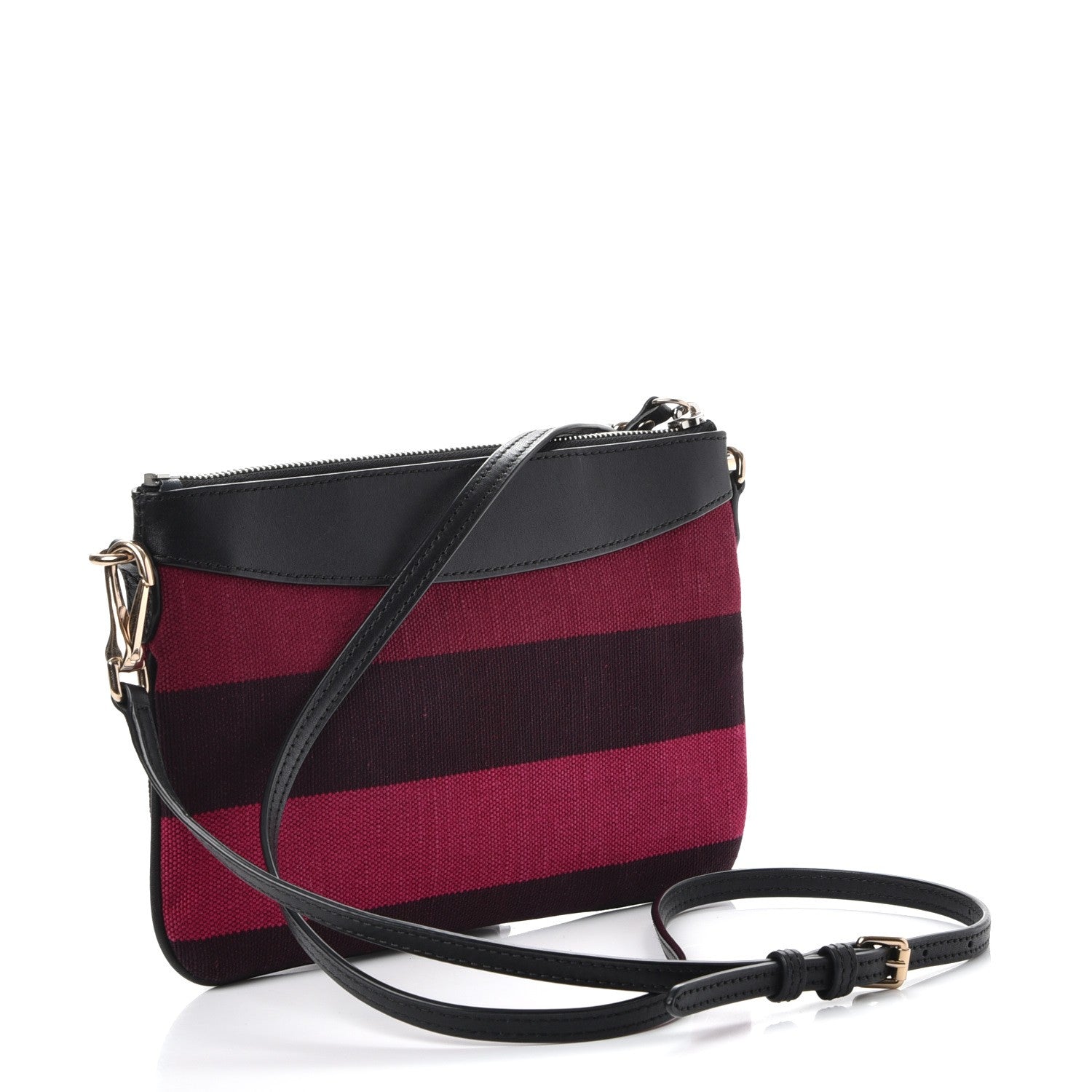 Burberry Overdyed Canvas Striped Peyton Crossbody Clutch Bag 3 of 12