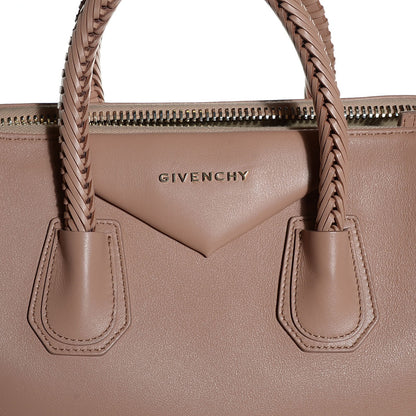Givenchy Smooth Calfskin Woven Medium Antigona Latte Brown 6 of 10