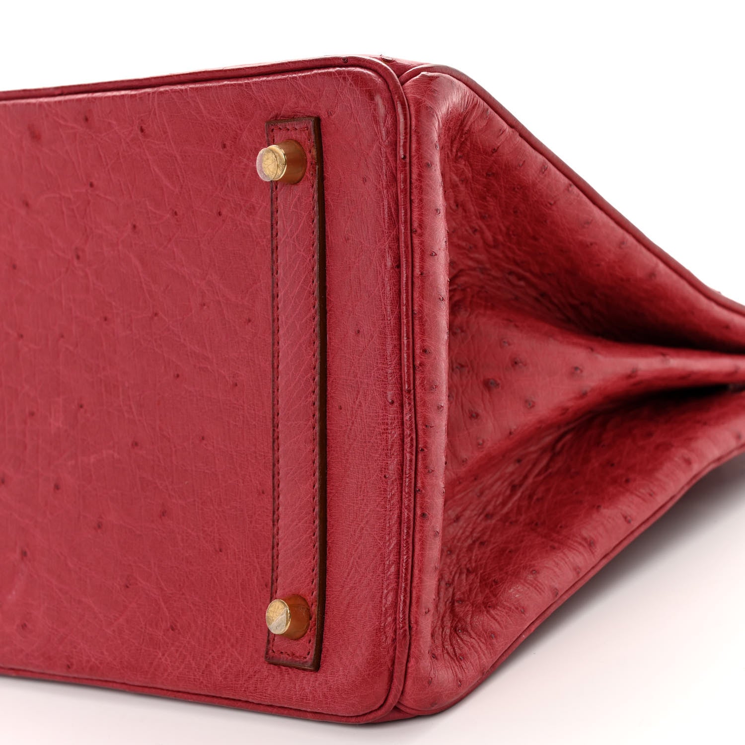 Hermes Ostrich HAC Birkin 32 Rouge Vif 10 of 12