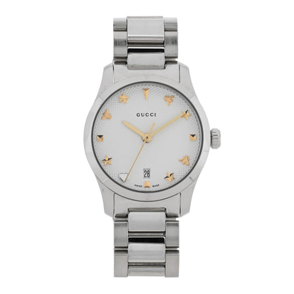 Gucci Stainless Steel 27mm G-Timeless Charm Quartz Watch 1 of 4