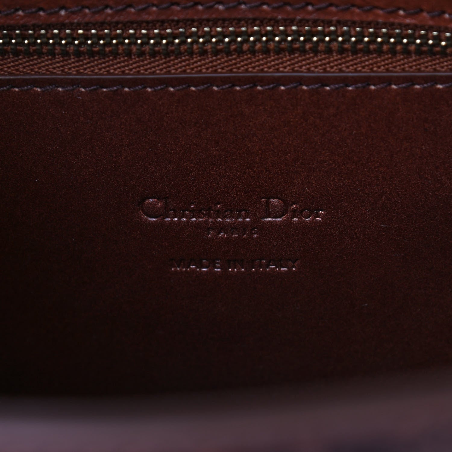 Christian Dior Calfskin Laser Cut Medium Lady Dior Brown 6 of 8