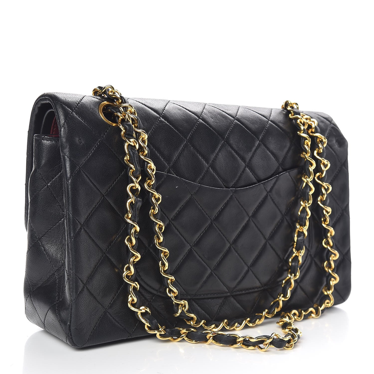 Chanel Lambskin Quilted Medium Double Flap Black 3 of 9